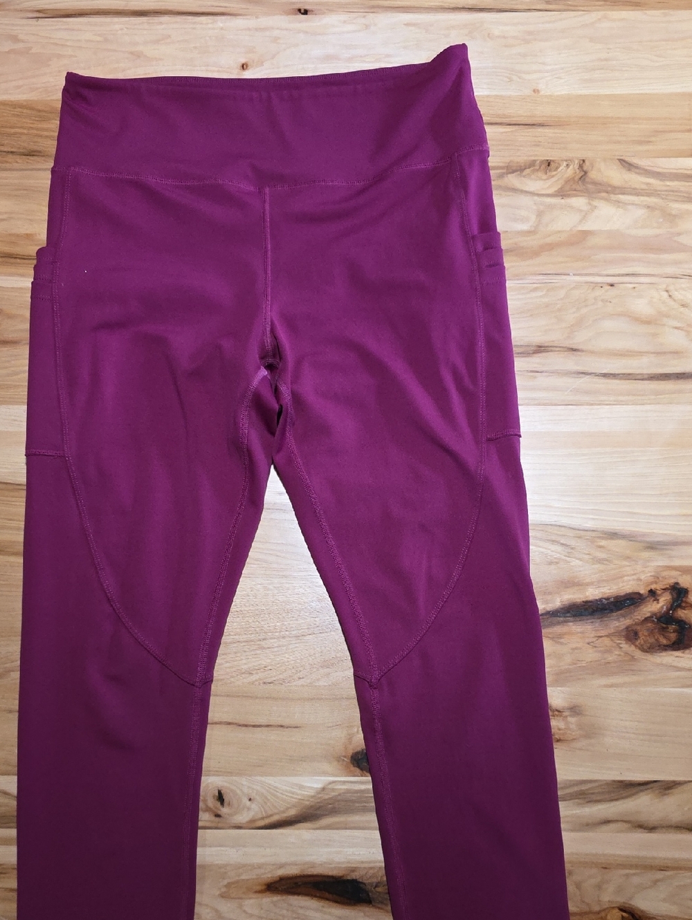 Kids High-Waist Burgundy Leggings
